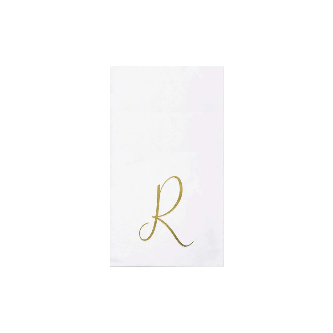 NAPKINS PAPER GUEST TOWEL GOLD MONOGRAME ALPHABET
