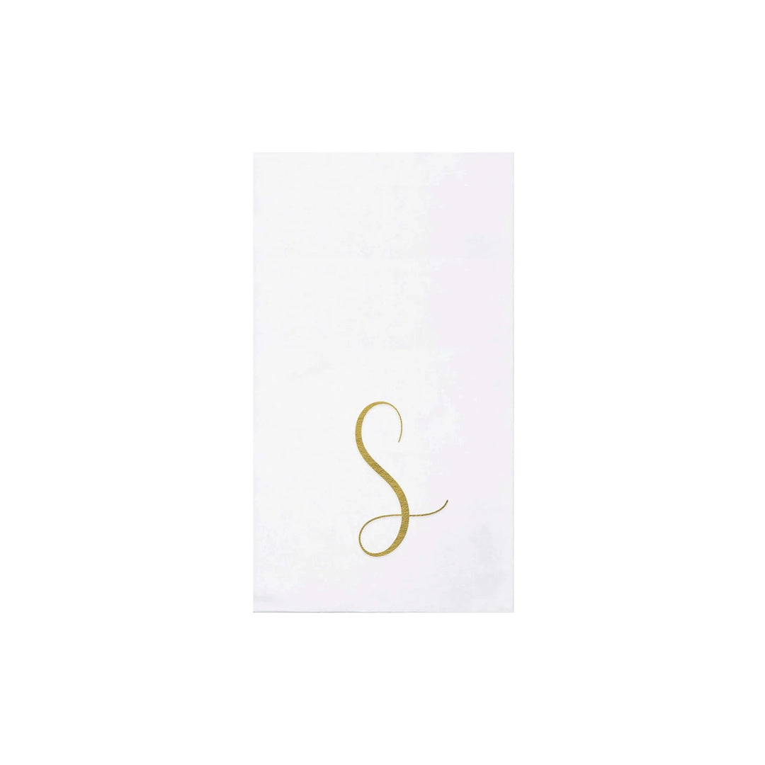 NAPKINS PAPER GUEST TOWEL GOLD MONOGRAME ALPHABET