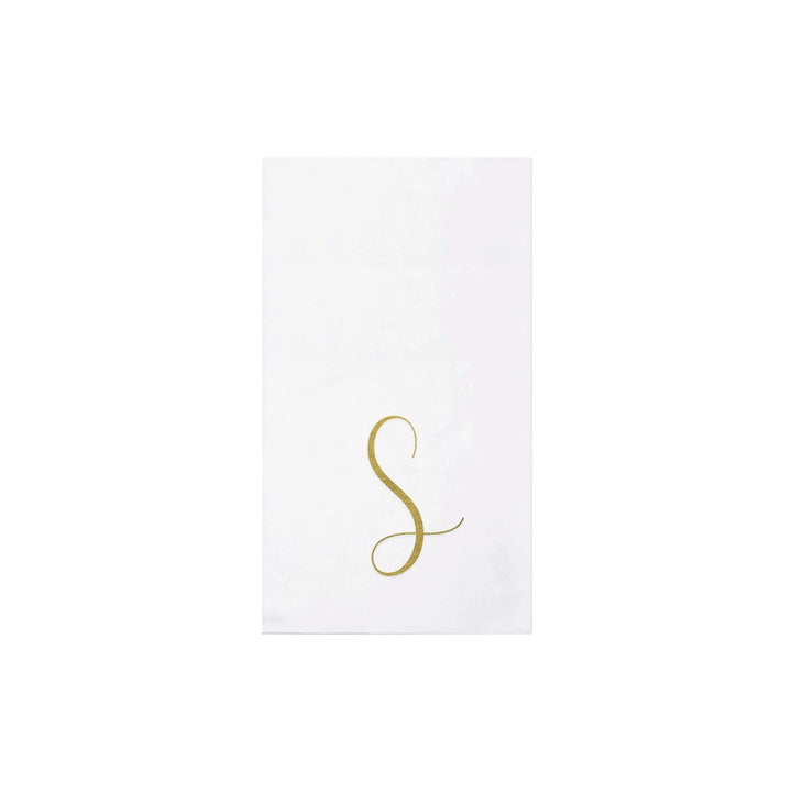 NAPKINS PAPER GUEST TOWEL GOLD MONOGRAME ALPHABET