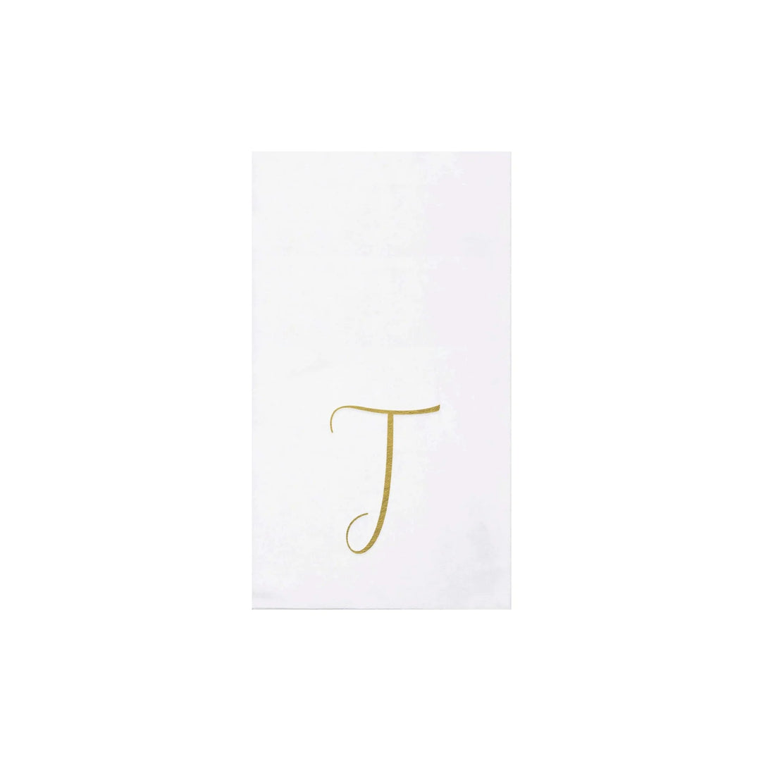 NAPKINS PAPER GUEST TOWEL GOLD MONOGRAME ALPHABET