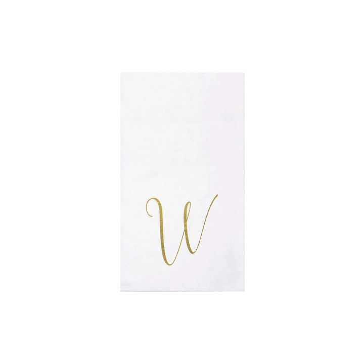 NAPKINS PAPER GUEST TOWEL GOLD MONOGRAME ALPHABET