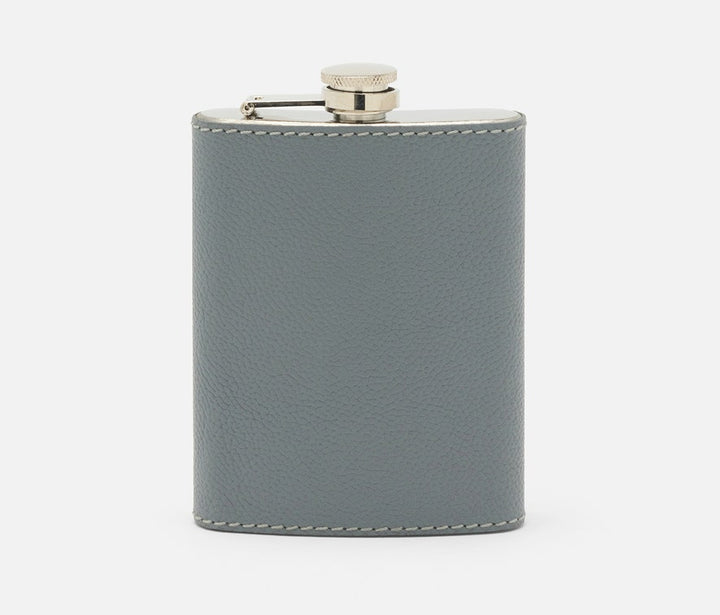 FLASK STAINLESS STEEL/FULL GRAIN LEATHER
