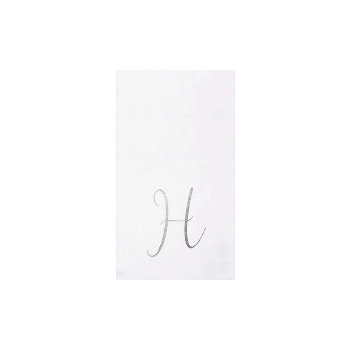 NAPKINS PAPER GUEST TOWEL SILVER MONOGRAME ALPHABET
