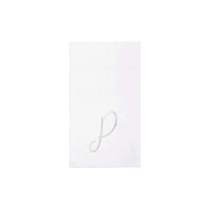 NAPKINS PAPER GUEST TOWEL SILVER MONOGRAME ALPHABET