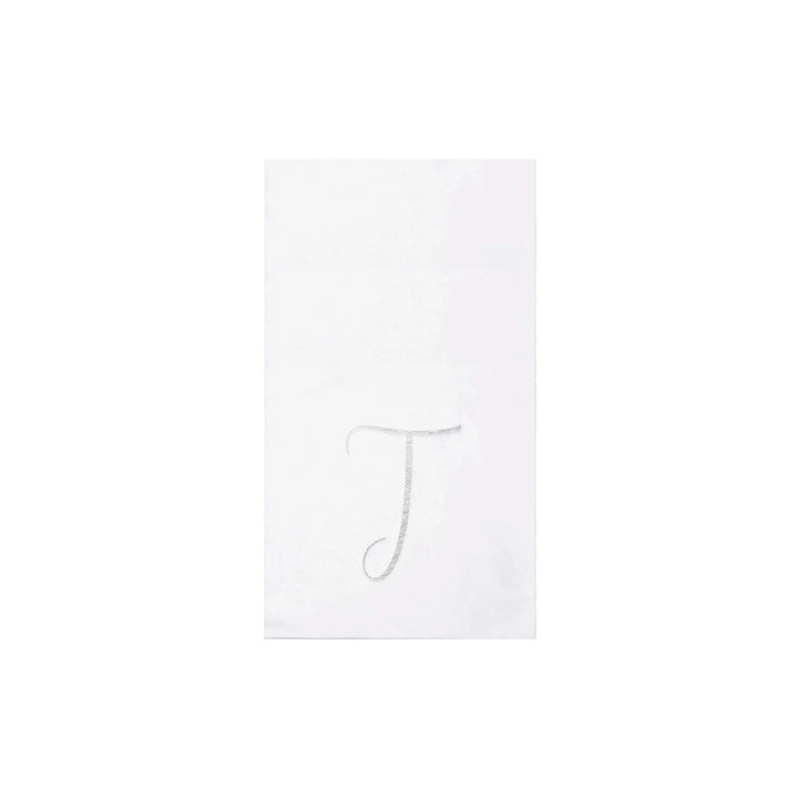 NAPKINS PAPER GUEST TOWEL SILVER MONOGRAME ALPHABET