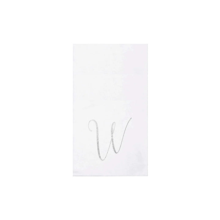 NAPKINS PAPER GUEST TOWEL SILVER MONOGRAME ALPHABET