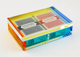 CARD BOX LUCITE MULTI COLOR