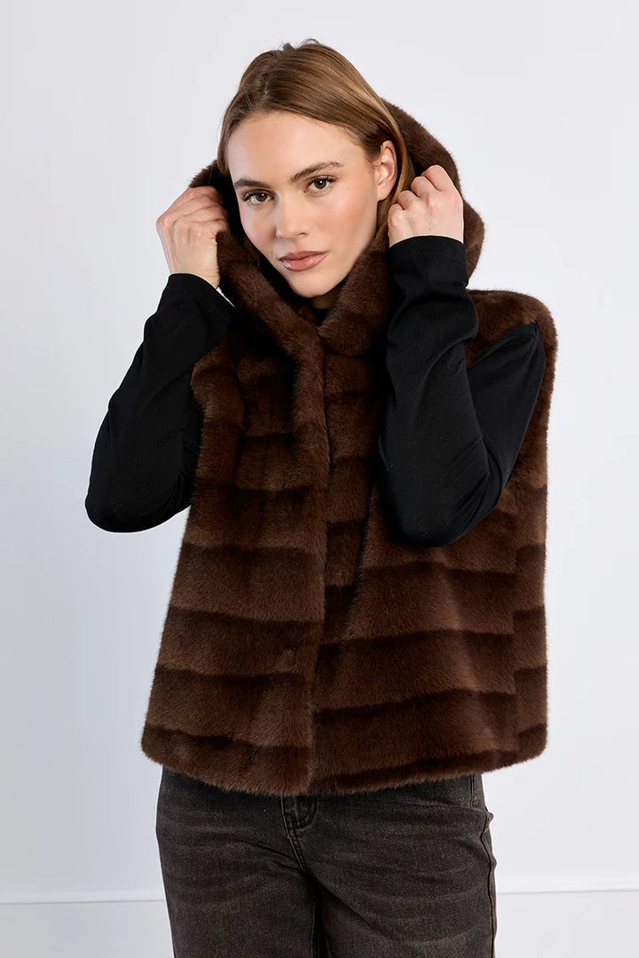 JACKET IMITATION FUR SLEEVELESS