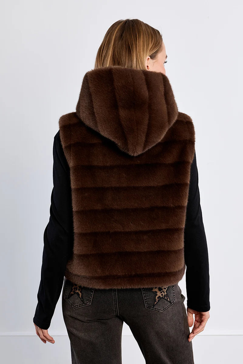 JACKET IMITATION FUR SLEEVELESS
