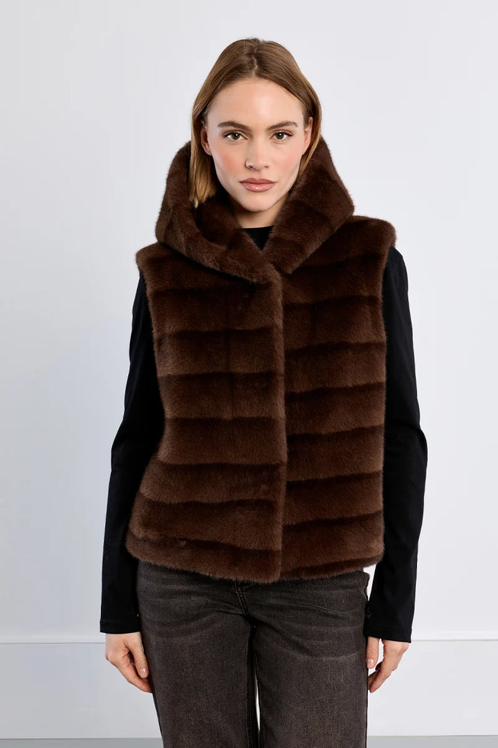 JACKET IMITATION FUR SLEEVELESS
