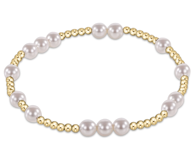 BRACELET HOPE UNWRITTEN 5MM BEAD PEARL