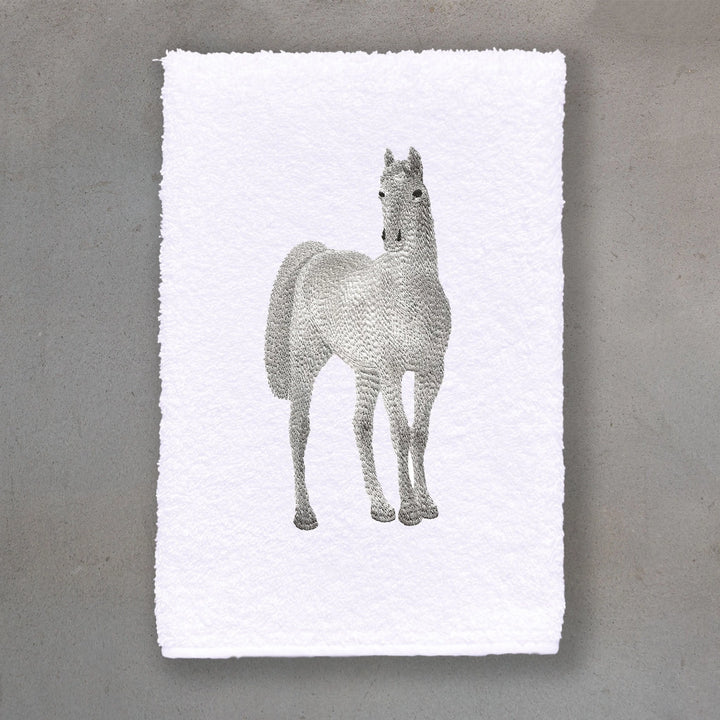 GUEST TOWEL TERRY GRAY HORSE