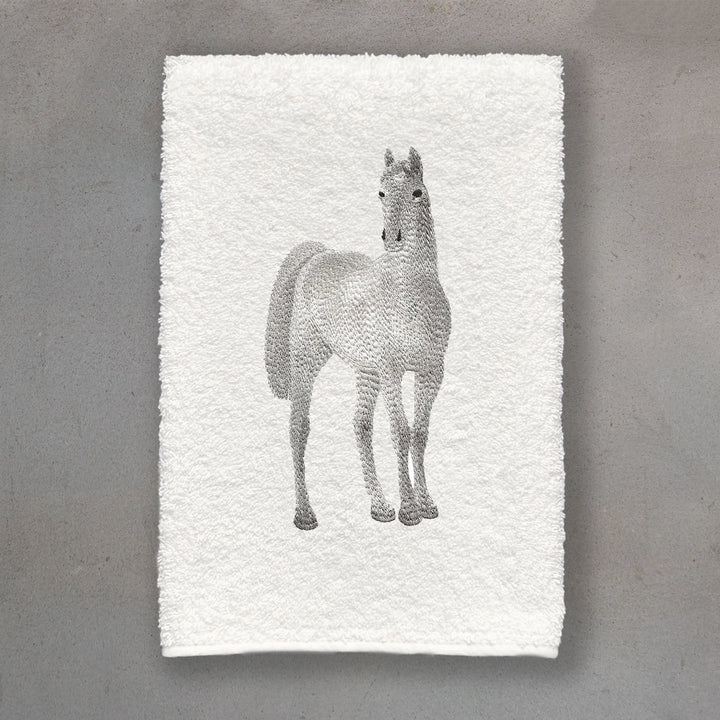 GUEST TOWEL TERRY GRAY HORSE