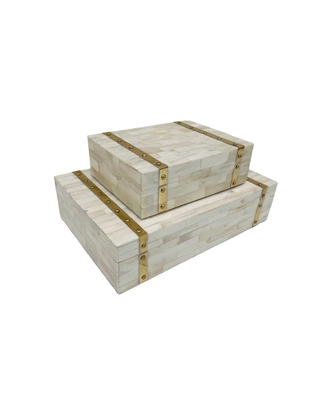 BOX BRASS STRIPS W/NAILS & LID