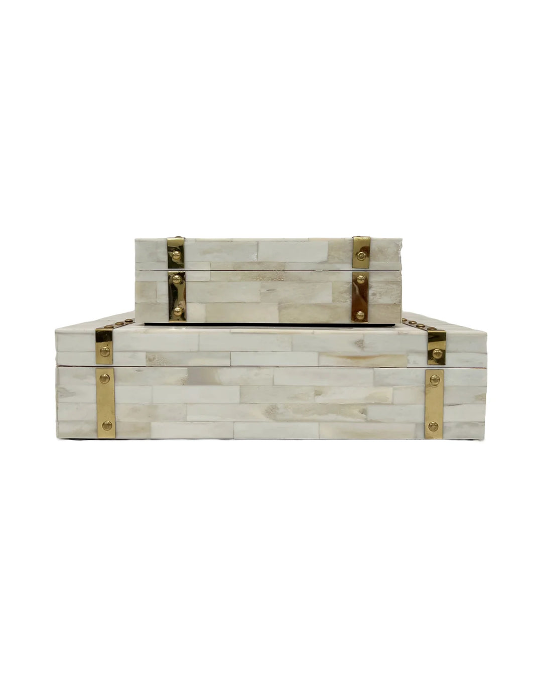 BOX BRASS STRIPS W/NAILS & LID