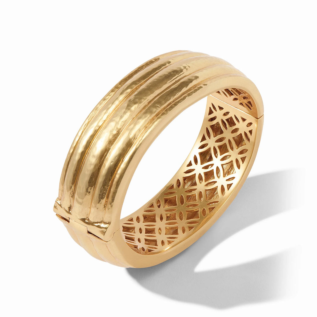 BANGLE STATEMENT HINGE HAVANA GOLD