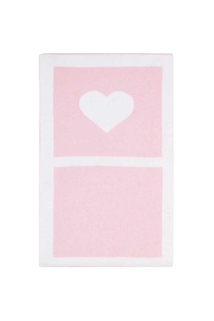 BABY BLANKET HEART PINK