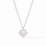 NECKLACE SOLITAIRE HONEYBEE SILVER CLEAR CRYSTAL