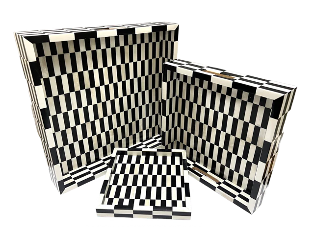 TRAY BONE WHITE & BLACK