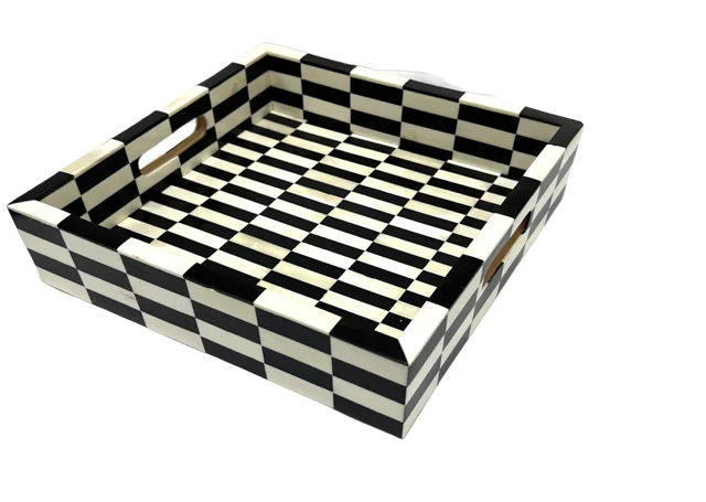 TRAY BONE WHITE & BLACK
