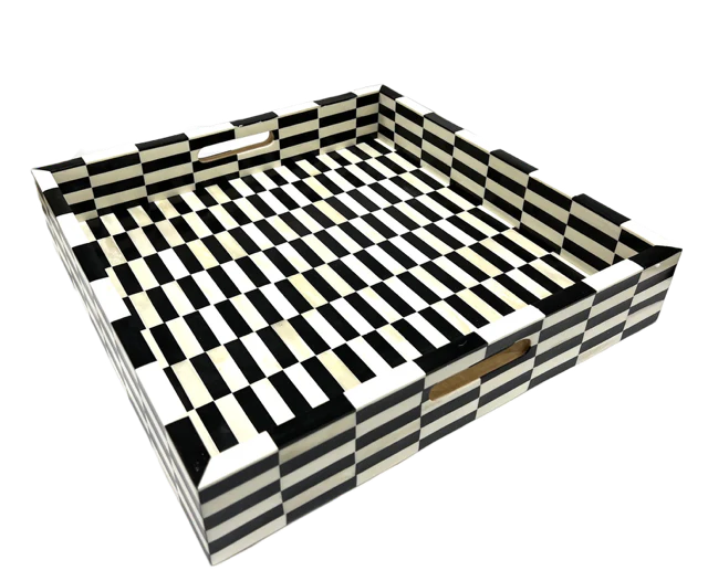 TRAY BONE WHITE & BLACK