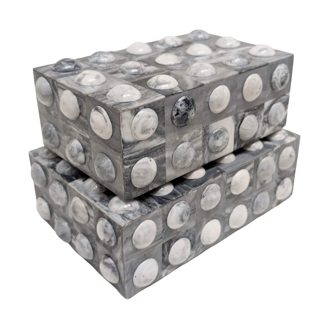 BOX GREY W/ BUTTONS