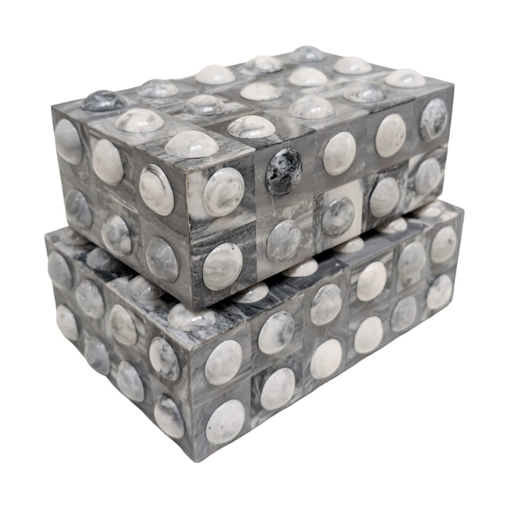 BOX GREY W/ BUTTONS