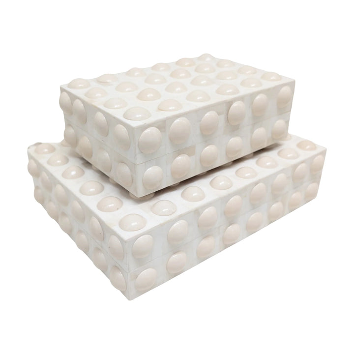 BOX BUTTON BONE WHITE