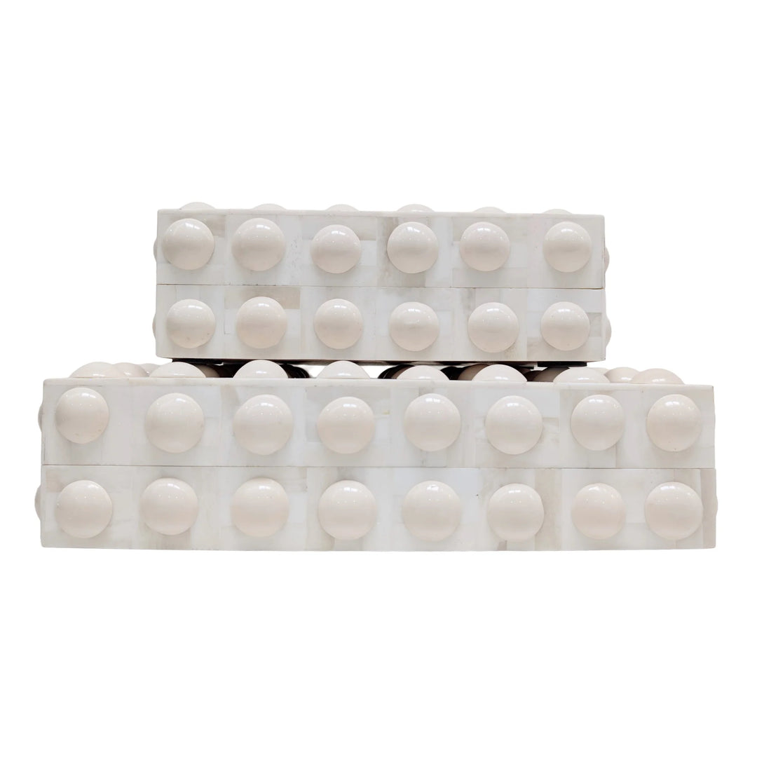 BOX BUTTON BONE WHITE