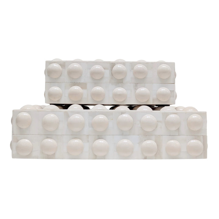 BOX BUTTON BONE WHITE