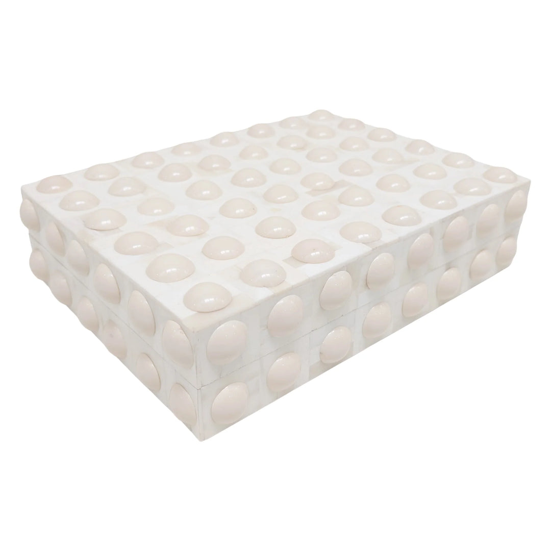 BOX BUTTON BONE WHITE