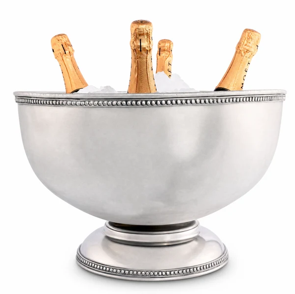 ICE TUB/PUNCH BOWL PEWTER MEDICI BEAD