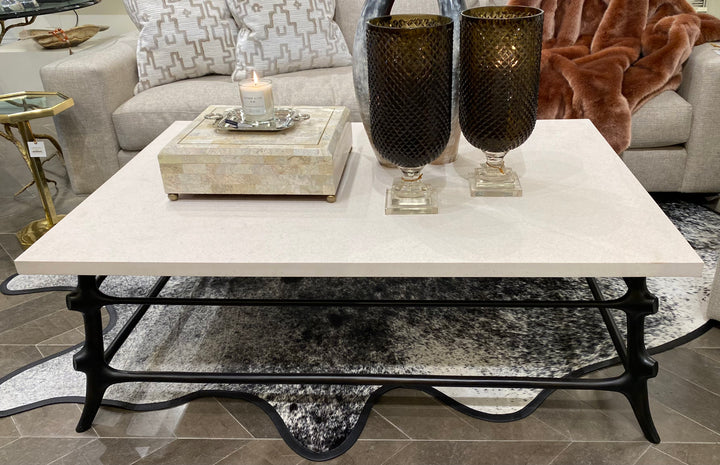 COCKTAIL TABLE ANTIQUE BRONZE/CREAM RUST #65223