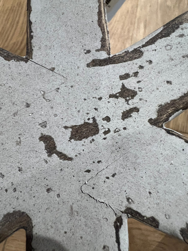 STOOL TABLE WHITE WASH ROUND #58109