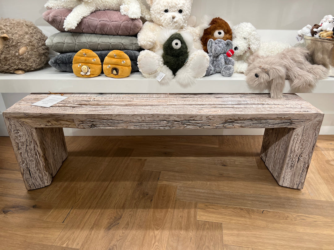 BENCH NATURAL SPLITWOOD #66782