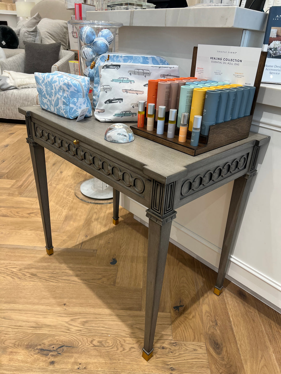 SIDE TABLE BRASS LINKS #53190