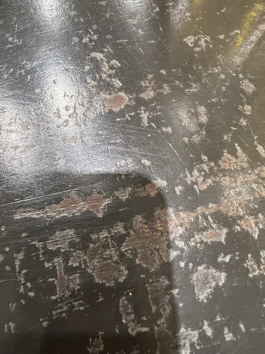 DINING TABLE BLACK WITH DARK BANDING #70053