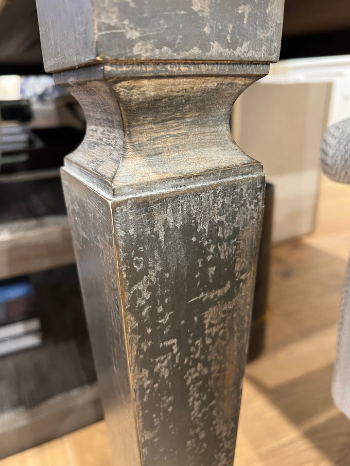 DINING TABLE BLACK WITH DARK BANDING #70053