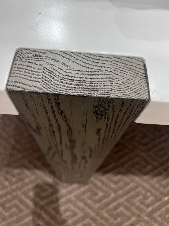 DINING TABLE WHITE TOP & GRAY BASE #35595