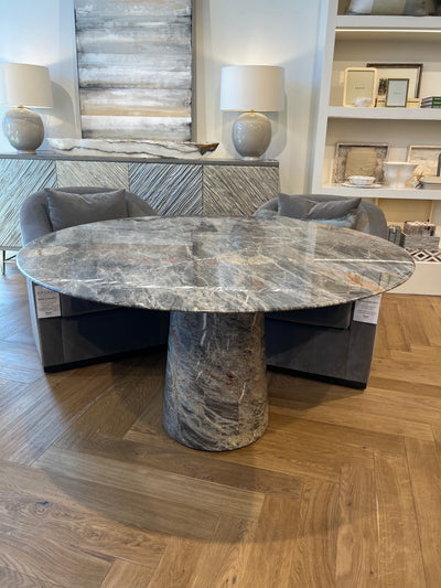 TABLE GREY MARBLE ROUND