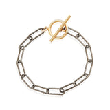 BRACELET MIXED METAL PAPERCLIP TOGGLE
