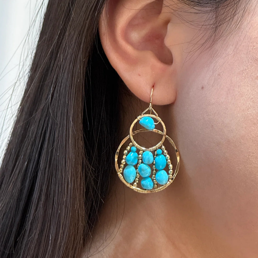 HOOPS PUFFY BEADS DOUBLE