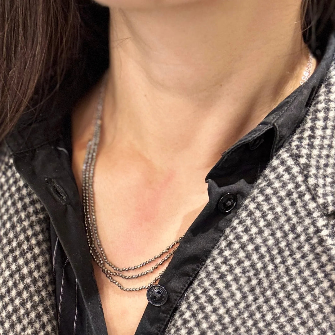 NECKLACE TRIO PYRITE