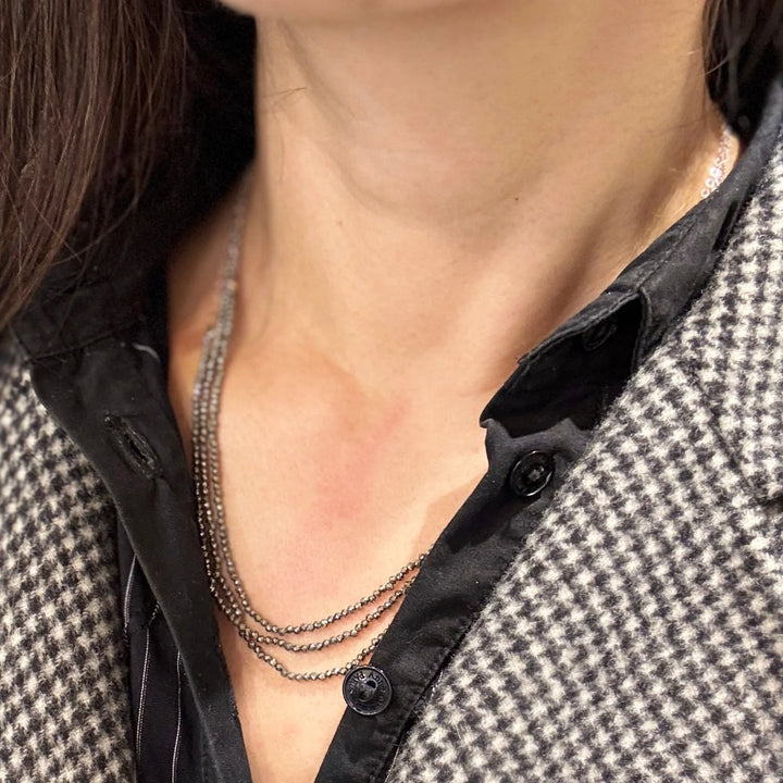 NECKLACE TRIO PYRITE