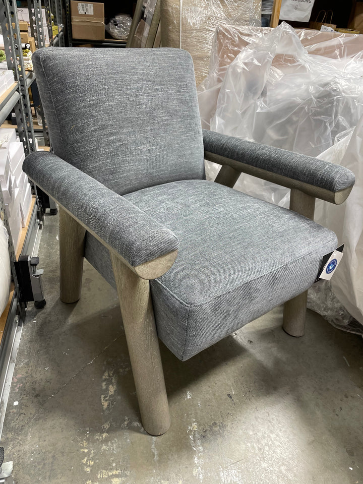 CHAIR TIGHT BACK & SEAT WOOD FRAME GREY