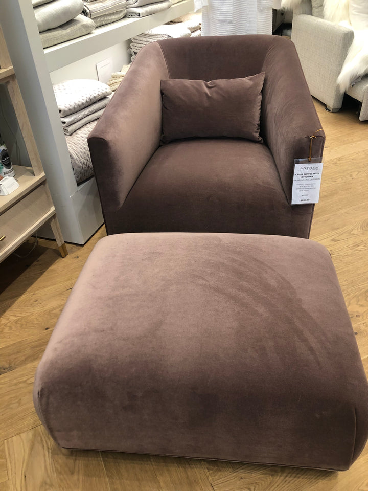 CHAIR SWIVEL & OTTOMAN SIA IN YACHT CLUB RAISIN #69129