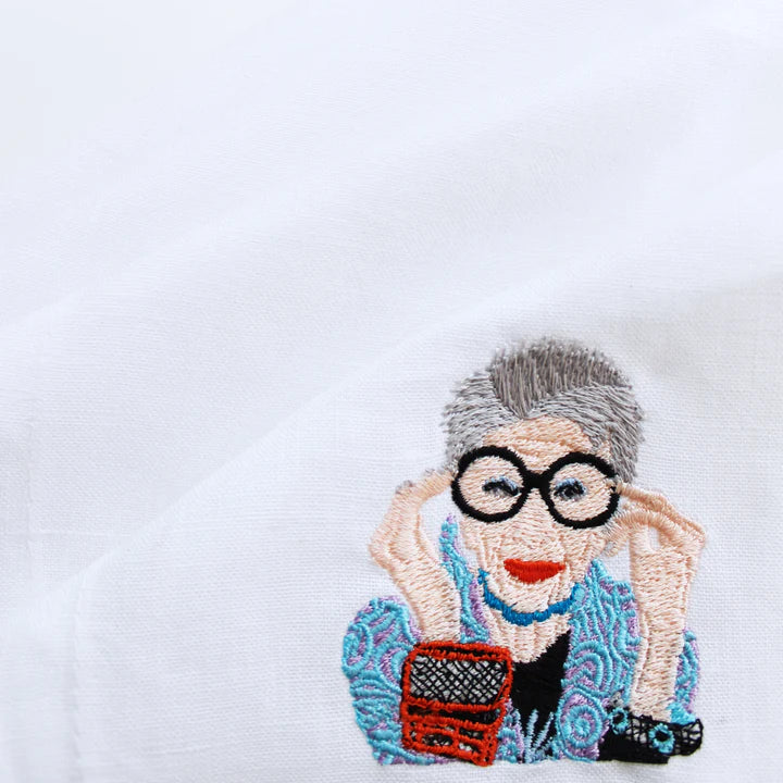 NAPKIN COCKTAIL LINEN IRIS APFEL S/4 #41726