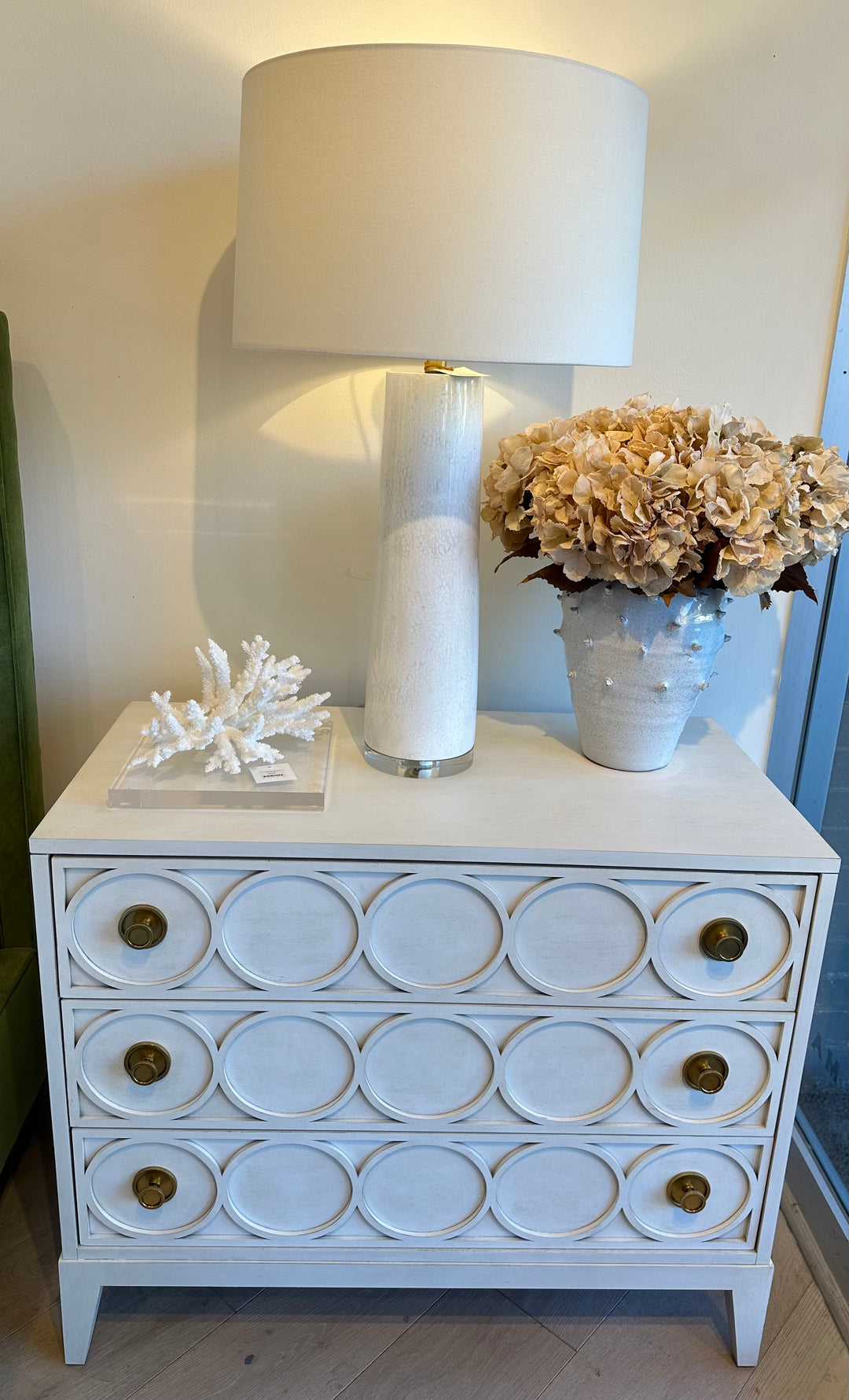 DETAILS I THREE DRAWER LARGE NIGHTSTAND #65606