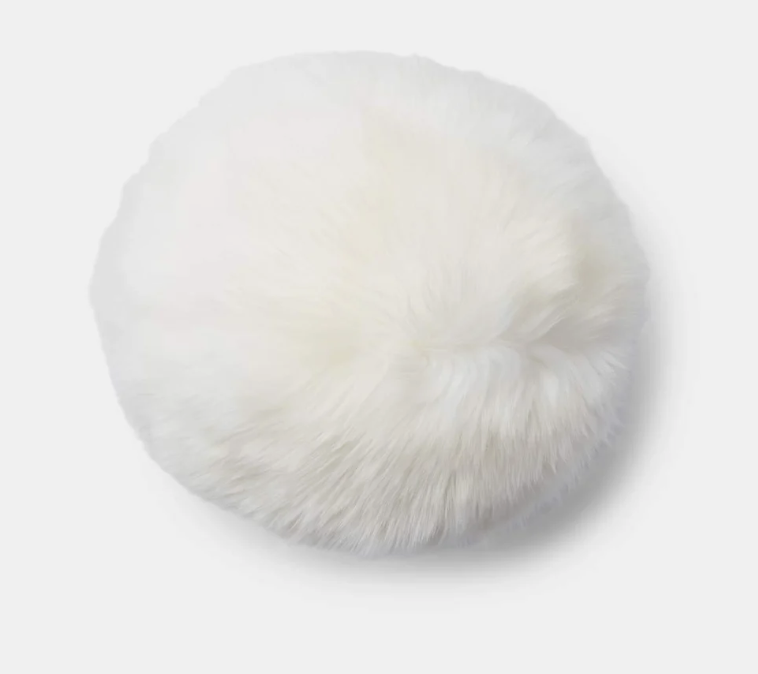PILLOW ROUND LONG WOOL (Available in 4 Colors)