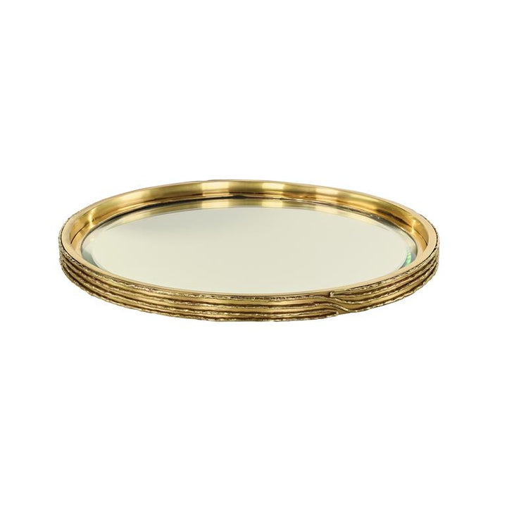 TRAY BRASS RINGED
